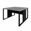 Ver imagem 3 de Mesa 1,20m x 1,20m para 2 Pessoas Pes Metal Cinza Sagrado com Preto F5 Office
