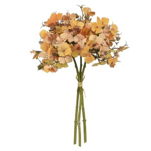 Buque Hortensia Ramalhete C/fita X3 (amarelo Outono) 37cm