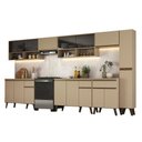 Ver imagem 2 de Armário de Cozinha Completa Atlanta Wave com Vidro Carraro Amêndoa