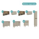 Ver imagem 4 de Armário de Cozinha Completa Atlanta Wave com Vidro Carraro Amêndoa