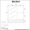 Ver imagem 4 de Espelheira Suspensa para Banheiro 60cm com 2 Prateleiras Bn3614 Amêndoa - Tecno