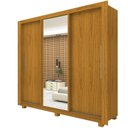 Ver imagem 2 de Guarda-Roupa Casal 3 Portas com 2 Gavetas com 1 Porta Espelho com Pés 100% MDF Roma