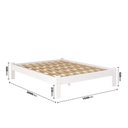Ver imagem 3 de Cama Turca Queen com Colchão em Madeira Maciça Cor Branco Repleta