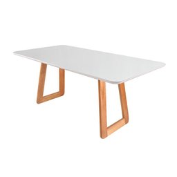 Conjunto de Mesa Arka 2,00m com 6 Cadeiras Arka - Mdf Laminado e Madeira Maciça - Távoli Decor - 3