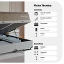 Ver imagem 3 de Cama Box Baú Queen + Colchão Comfort Class Pillow Top Bege/suede Branco