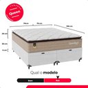 Ver imagem 4 de Cama Box Baú Queen + Colchão Comfort Class Pillow Top Bege/suede Branco