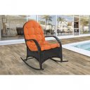 Ver imagem 5 de Cadeira Balanço Poltrona Descanso com Almofada Ergonômica Laranja
