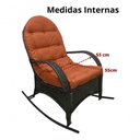 Ver imagem 3 de Cadeira Balanço Poltrona Descanso com Almofada Ergonômica Laranja