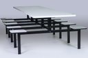 Ver imagem 1 de Mesa Refeitório 10 Lugares com Bancos Acoplados