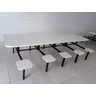 Mesa Refeitório 10 Lugares com Bancos Acoplados - 2