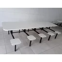 Ver imagem 2 de Mesa Refeitório 10 Lugares com Bancos Acoplados