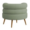 Ver imagem 5 de Poltrona Minimalista Mabel Pés Palito Castanho Bouclé Verde Claro - Nexta Casa