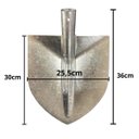 Ver imagem 2 de Kit 2 Pá Juntar Bico Galvanizada + 2 Cabo Madeira Lei 1,20m