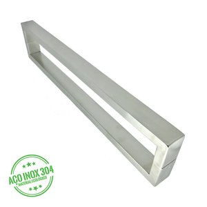 Puxador Stanfer Duplo Sorrento Inox 304 Escovado - 60 Cm - Ref 731.