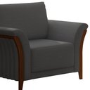 Ver imagem 5 de Poltrona Decorativa 102cm Perry Linho Cinza - Sallar Home