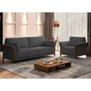 Ver imagem 2 de Poltrona Decorativa 102cm Perry Linho Cinza - Sallar Home