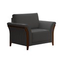 Ver imagem 1 de Poltrona Decorativa 102cm Perry Linho Cinza - Sallar Home
