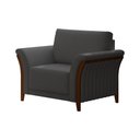 Ver imagem 6 de Poltrona Decorativa 102cm Perry Linho Cinza - Sallar Home