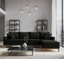 Ver imagem 1 de Sofá Beny com Chaise Direita, 2,60x1,40m, 4 Lugares, Linho, Base em Madeira.