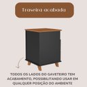 Ver imagem 6 de Gaveteiro 2 Gavetas com Nicho Pequeno Daya Freijó/preto