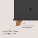 Ver imagem 5 de Gaveteiro 2 Gavetas com Nicho Pequeno Daya Freijó/preto