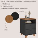 Ver imagem 7 de Gaveteiro 2 Gavetas com Nicho Pequeno Daya Freijó/preto