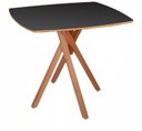Ver imagem 1 de Mesa Quadrada Especial em Madeira de 80cm June na Cor Preta