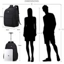 Ver imagem 6 de Mochila Impermeável para Notebook Rodinhas Ampla Capacidade