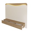 Ver imagem 3 de Painel para Tv até 86 Polegadas Lumiere 3 Gavetas com Led Off White/carvalho - Artely Móveis