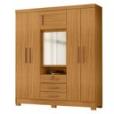 Ver imagem 5 de Cômoda 4 Gavetas New e Guarda Roupa Casal Imperial Carvalho Americano Tx -incorplac