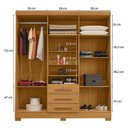 Ver imagem 6 de Cômoda 4 Gavetas New e Guarda Roupa Casal Imperial Carvalho Americano Tx -incorplac