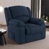 Poltrona do Papai Reclinável Sala de Cinema Madrid Power Elétrica Veludo Azul G23 Gran Belo - 1