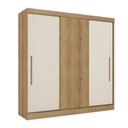 Ver imagem 3 de Guarda-Roupa 3 Portas de Correr Reversível 200x55x200cm Vision Yescasa Marrom Capuccino/Off White/Cacau