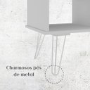 Ver mais imagens de Mesa Escrivaninha em L com Porta e 6 Nichos Hawaii Carvalho/Branco