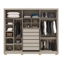 Ver imagem 2 de Guarda-roupa Casal 6 Portas 6 Gavetas 100% Mdf Dukai Fendi