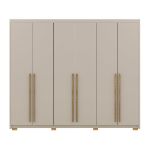 Guarda-roupa Casal 6 Portas 6 Gavetas 100% Mdf Dukai Fendi