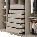 Ver imagem 4 de Guarda-roupa Casal 6 Portas 6 Gavetas 100% Mdf Dukai Fendi