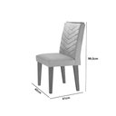 Ver imagem 3 de Conjunto Sala de Jantar Mesa Olímpia 90cm Mdf Canto Reto e 4 Cadeiras Liz Moderna
