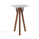Ver imagem 1 de Mesa Bistrô Gourmet Decorativa Lucca Redondo 65 Cm Madeira Maciça Branco Laca - RMI