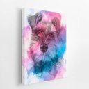 Ver imagem 2 de Quadro Cachorro Schnauzer Aquarela Tinta Canvas 30x40cm