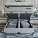 Ver imagem 6 de Cama Box Baú Casal Bipartido Colchão Comfort Class Pillowtop Branco/suede Branco