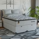Ver imagem 7 de Cama Box Baú Casal Bipartido Colchão Comfort Class Pillowtop Branco/suede Branco