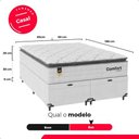 Ver imagem 4 de Cama Box Baú Casal Bipartido Colchão Comfort Class Pillowtop Branco/suede Branco