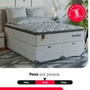Ver imagem 5 de Cama Box Baú Casal Bipartido Colchão Comfort Class Pillowtop Branco/suede Branco