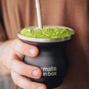 Ver imagem 3 de Cuia Chimarrão Térmica Inox 270ml Boca Larga Parede Dupla Mate In Box Preto