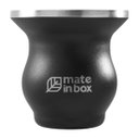 Ver imagem 1 de Cuia Chimarrão Térmica Inox 270ml Boca Larga Parede Dupla Mate In Box Preto