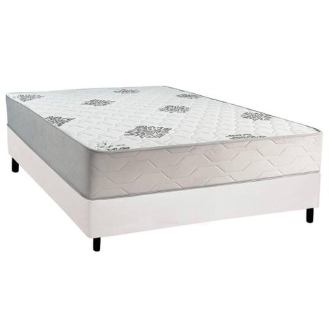 Cama Box Casal + Colchão Ortopédico Inovaflex Comfort