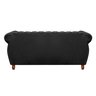 Sofá Chesterfield Realeza 3 Lugares Decoração Retrô - Veludo Preto - 3
