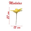 Ver imagem 2 de Kit 12 Flores Com Cabo Artificial Decoração De Natal Com Glitter 27cm