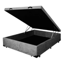 Ver imagem 1 de Cama Baú Box Casal Padrão com 48cm de Altura - Super Reforçado - Suede Cinza